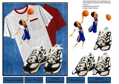 Ball in the Pocket T-shirt & Trainers & Decoupage