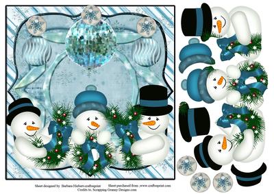 Snowman Joy Card Topper & Decoupage