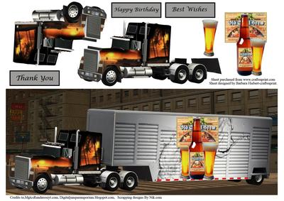 Beer & Big Rig Delivery Dl & Decoupage