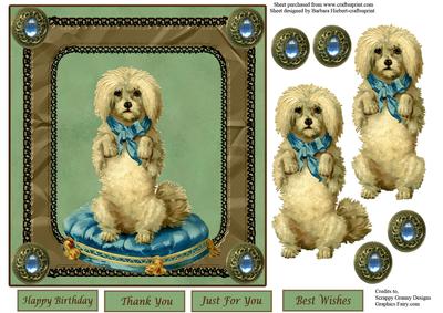 Little Vintage Beggar Card Topper & Decoupage