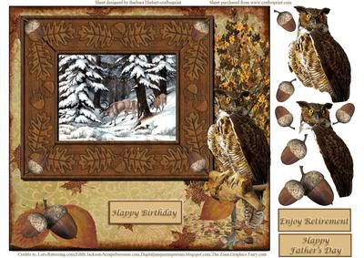 Fall and Winter Card Topper & Decoupage