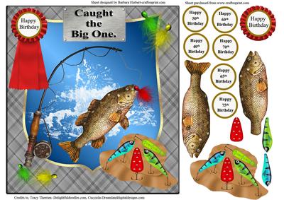 Caught the Big One Card Topper & Decoupage