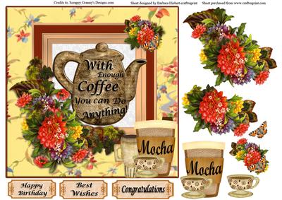 With Coffee Card Topper & Decoupage