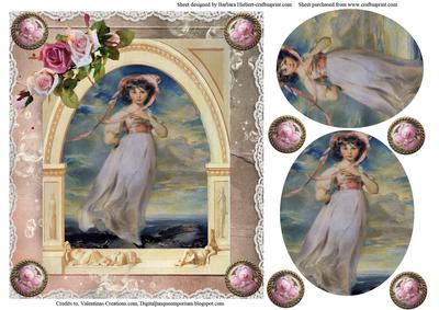 Vintage Portrait by the Sea Topper & Pyramid Layers