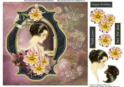 Veronica Pearl Butterflies Topper & Decoupage