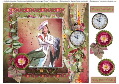 Time for a Holiday Card Topper & Decoupage