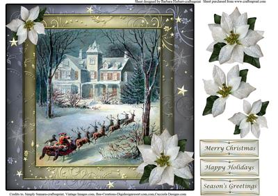 Dashing Through the Snow Topper & Decoupage