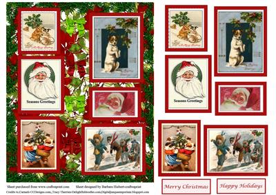 Stamps of Christmas Past Topper & Decoupage