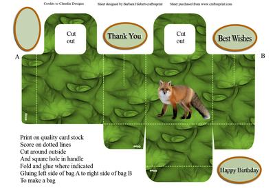 Fox Leaf Bag and Sentiment Tags