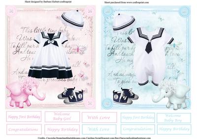 Baby Girl and Boy Quick and Easy Toppers
