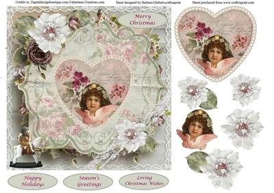 Angel Heart Christmas Topper & Decoupage