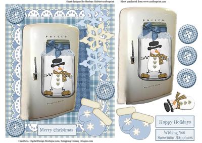 Hown to Save a Snowman Card Topper & Decoupage