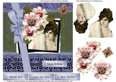 An Old Photo Card Topper & Decoupage