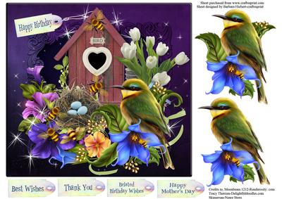 Paradise for the Birds Topper & Decoupage