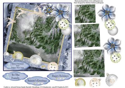 Christmas Frost with Decoupage and Pyramid Layers