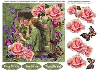 Natures Perfume the Rose Topper & Decoupage