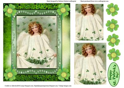 Vintage St. Patrick's Angel Topper & Pyramis Layers