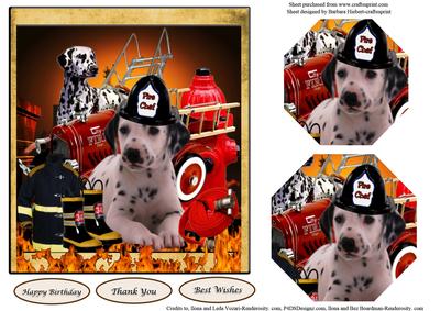 Dalmatian on Duty Topper & Pyramid Layers