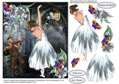 Woodland Fairy Card Topper & Decoupage