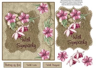 Sympathy Flower Topper with Decoupage