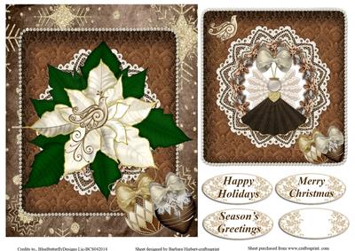 Chocolate Cream Cristmas Quick Topper and Tags