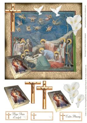 With Hope Religious Topper with Decoupage