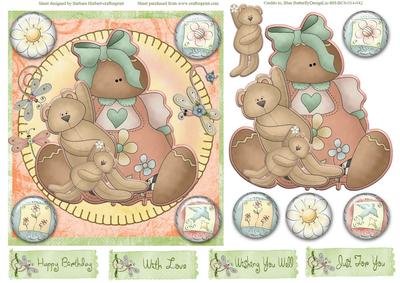Teddy Bear and Friends with Decoupage