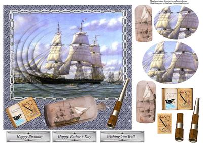 Home from Alaska with Decoupage and Pyramid Layers