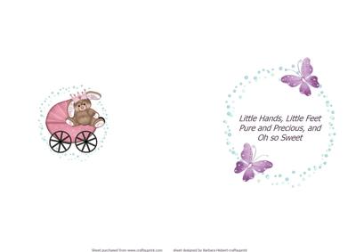 Baby Girl Vintage Insert and Verse