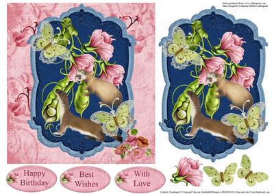 Garden Sneaks Topper with Panel Decoupage