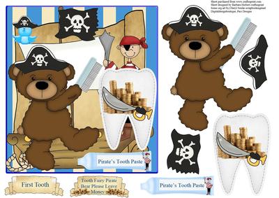 Pirate Teddy Bear Tooth Fairy and Decoupage