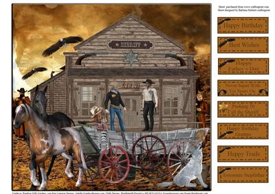 Wild Wild West Sheriff Quick Easy Topper