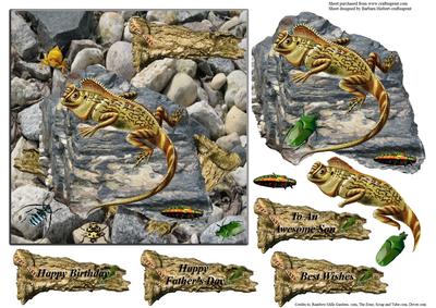 Rock Climbers Topper with Decoupage