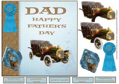 Dad's Day Card Topper and Decoupage