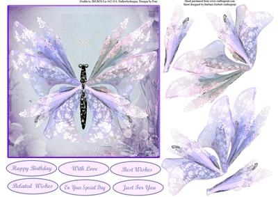 Fanciful Butterfly Topper with Decoupage