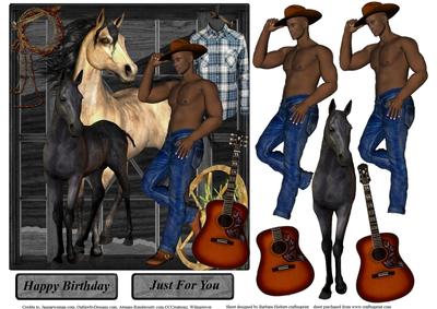 Country Western Topper with Decoupage