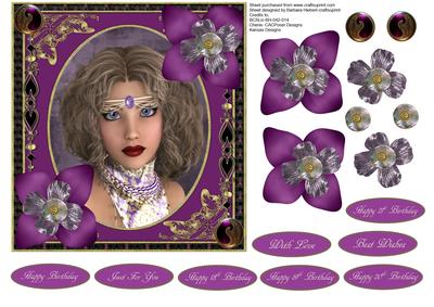 Princess Moraca Card Topper with Decoupage