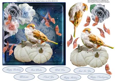 September Colors Topper with Decoupage