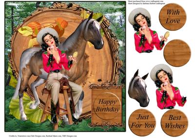 Western Woods Pinup Topper with Layers