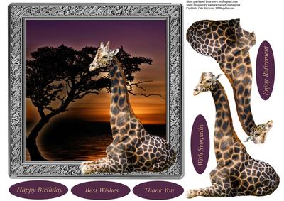 Peaceful Sunset Topper with Decoupage