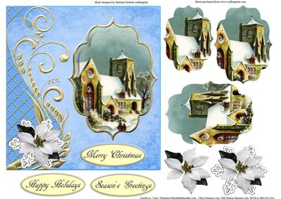 Blue Christmas Scene Topper with Layers