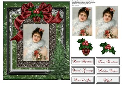 Xmas Vintage Portrait Topper with Layers