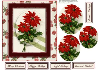 Flowers for Christmas with Oval Pyramid Layers