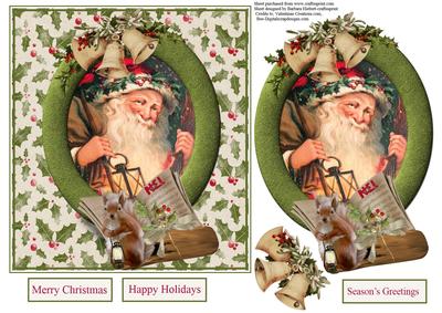 Olde Time St. Nick Topper with Decoupage
