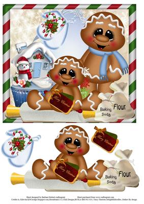 Cookies Christmas Baking Topper with Decoupage