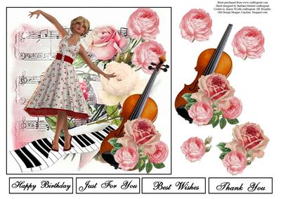 Dance to the Music Topper with Decoupage