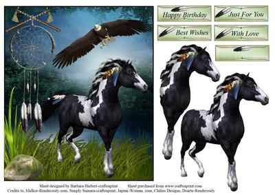 The Dream Catchers Spirit Horse with Decoupage
