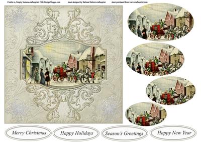 Victorian Town Square Christmas with Pyramid Layers