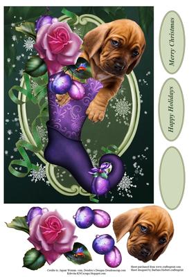 Stocking Surprise Topper with Decoupage