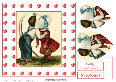 Sneaking a Kiss Topper with Heart Pyramid Layers